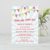 Fun Circus Birthday Party Kaart (Staand voorkant)