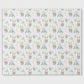 Fun Circus Bunny Balloons Pattern Baby shower Cadeaupapier (Vlak)