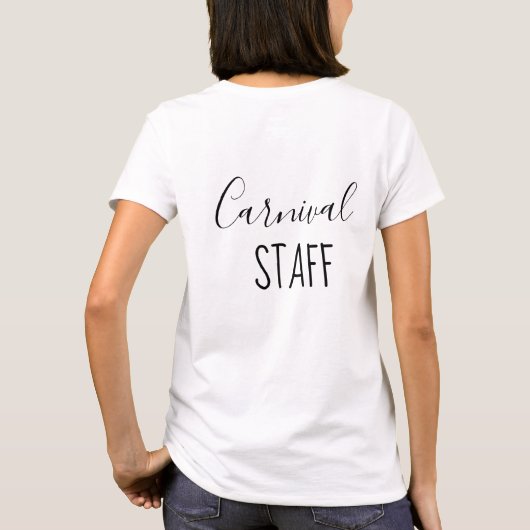 Fun circus carnival team kind shirt (Achterkant)