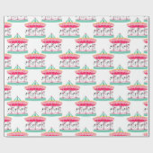 Fun Circus Carousel Party - Verpakkingspapier Cadeaupapier (Vlak)