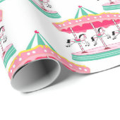 Fun Circus Carousel Party - Verpakkingspapier Cadeaupapier (Rol Hoek)