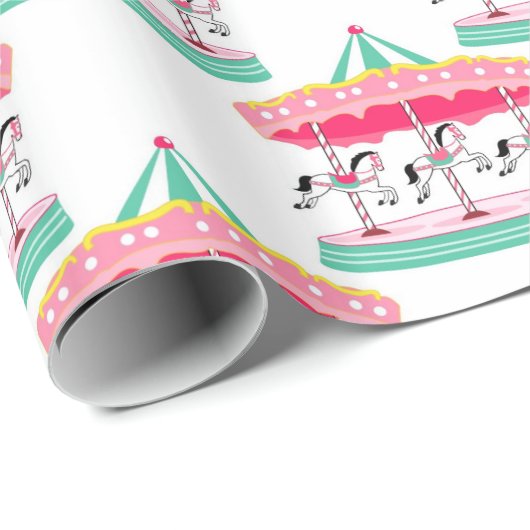 Fun Circus Carousel Party - Verpakkingspapier Cadeaupapier (Rol Hoek)