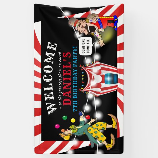 Fun Circus Children's | Dagen van de carnaval Spandoek (Verticaal)