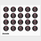 Fun citaten over Boogschutter meisje met sterrenbe Ronde Sticker (Vel)