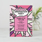 Fun class van 2022 Graduation Party Girly Pink Kaart (Staand voorkant)