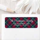 Fun Classic Tartan Play Script Retouradres Etiket (Insitu)