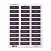 Fun Classic Tartan Play Script Retouradres Etiket (Full Sheet)