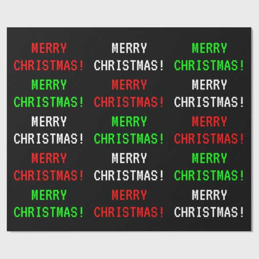 Fun, Classic Video Game Kijk "MERRY CHRISTMAS!" Cadeaupapier (Vlak)