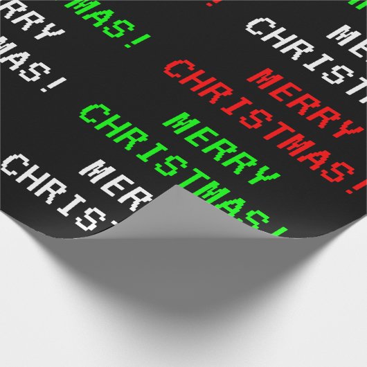 Fun, Classic Video Game Kijk "MERRY CHRISTMAS!" Cadeaupapier (Hoek)