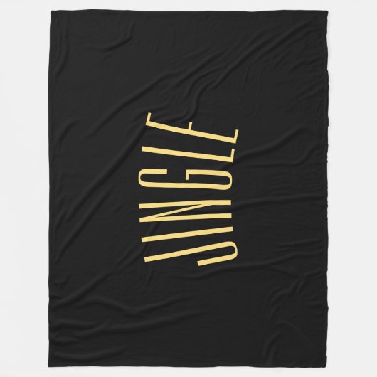 Fun Classy Bold Black Tall Slender JINGLE Tekst Fleece Deken (Voorkant)