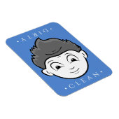 Fun Clean Boy, Dirty Old Man Dishwasher Magnet Magneet (Rechterzijde)