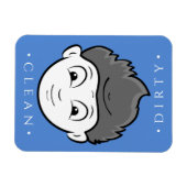 Fun Clean Boy, Dirty Old Man Dishwasher Magnet Magneet (Horizontaal)