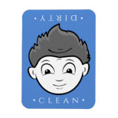 Fun Clean Boy, Dirty Old Man Dishwasher Magnet Magneet (Verticaal)