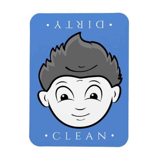 Fun Clean Boy, Dirty Old Man Dishwasher Magnet Magneet (Verticaal)