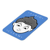 Fun Clean Boy, Dirty Old Man Dishwasher Magnet Magneet (Linkerzijde)