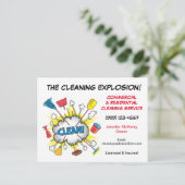 Fun Cleaning Service-Briefkaarten Briefkaart (Staand voorkant)
