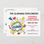 Fun Cleaning Service-Briefkaarten Briefkaart (Voorkant / Achterkant)