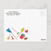 Fun Cleaning Service-Briefkaarten Briefkaart (Achterkant)