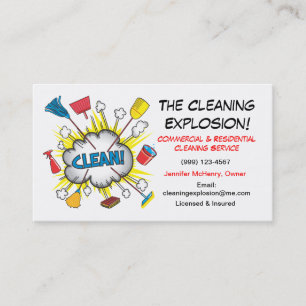 Fun Cleaning Service-visitekaartjes Visitekaartje