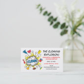 Fun Cleaning Service-visitekaartjes Visitekaartje (Staand voorkant)