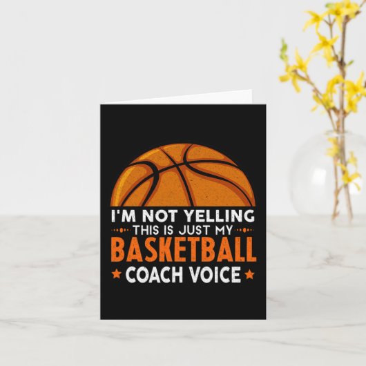 Fun Coach Basketbal Liefhebber Kaart (Gele Bloem)