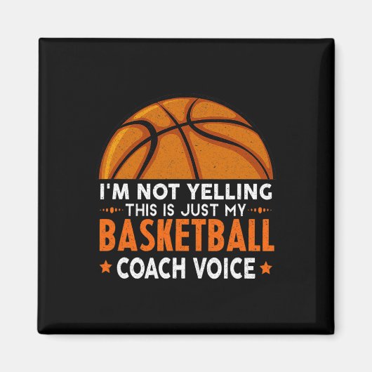 Fun Coach Basketbal Liefhebber Magneet (Voorkant)