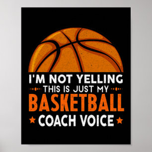 Fun Coach Basketbal Liefhebber Poster