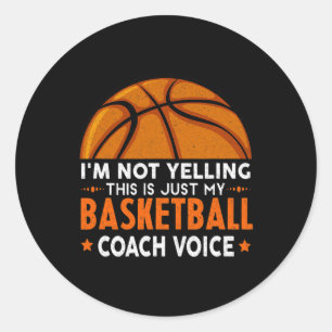 Fun Coach Basketbal Liefhebber Ronde Sticker