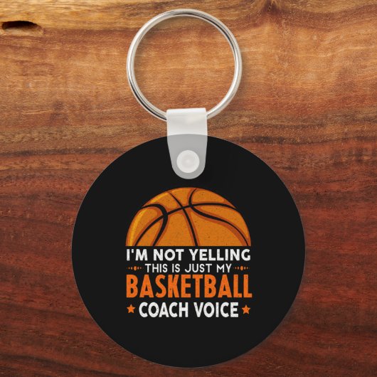 Fun Coach Basketbal Liefhebber Sleutelhanger (Voorkant)