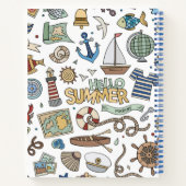 Fun Coastal Beach Illustraties Notitieboek (Achterkant)