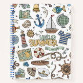 Fun Coastal Beach Illustraties Notitieboek (Voorkant)