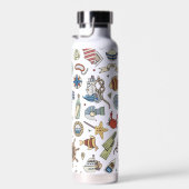 Fun Coastal Beach Nautical Design on White Waterfles (Rechts)