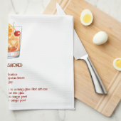 Fun Cocktail Bar Decor - Old Fashioned Recipe Theedoek (Quarter Fold)