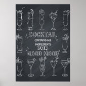 Fun Cocktail Chalkboard Party poster (Voorkant)