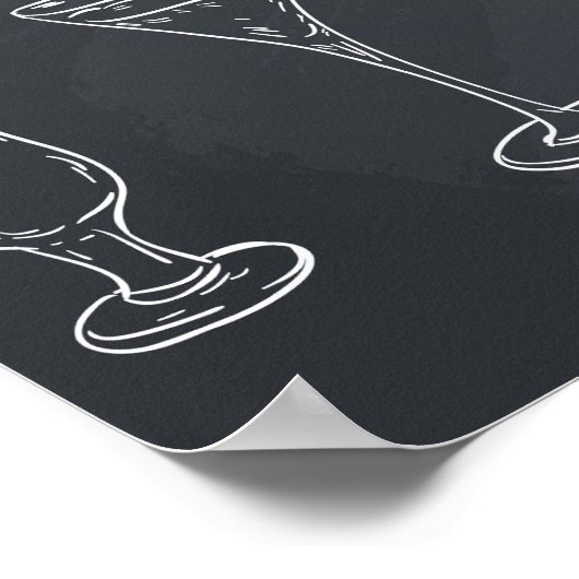 Fun Cocktail Chalkboard Party poster (Hoek)