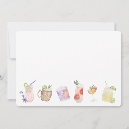 Fun Cocktail Vrijgezellenfeest Party Infused with  Kaart (Achterkant)