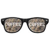 Fun COFFEE Adict retro Shades / Party Sunbril Retro Zonnebril (Voorkant)