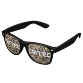 Fun COFFEE Adict retro Shades / Party Sunbril Zonnebril (Gekanteld)