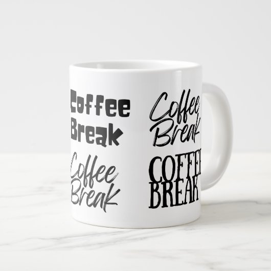 Fun Coffee Break te groot Grote Koffiekop (Voorkant rechts)