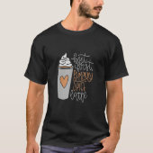 FUN COFFEE BUT FIRST PUMPKIN SPICE LATTE WITH T-SHIRT (Voorkant)