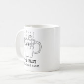 Fun Coffee Graphic Line Drawing Mok (Voorkant links)