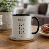 Fun coffee humor typography modern coworker mok
