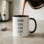 Fun coffee humor typography modern coworker mok