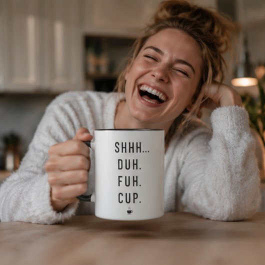 Fun coffee humor typography modern coworker mok