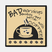 Fun Coffee maakt betere typografie Magneet (Voorkant)