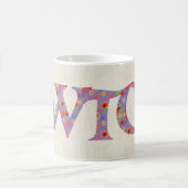 Fun Coffee Mok, Welsh Floral Cwtch Slogan Koffiemok (Center)