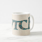 Fun Coffee Mok, Welsh Paisley Cwtch Slogan, Koffiemok (Voorkant rechts)