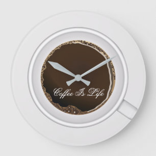 Fun Coffee Theme Kitchen Clocks Grote Klok