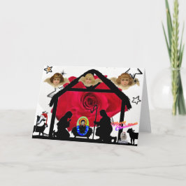 FUN COLLAGE NATIVITY CHRISTMAS Wenskaart Kaart