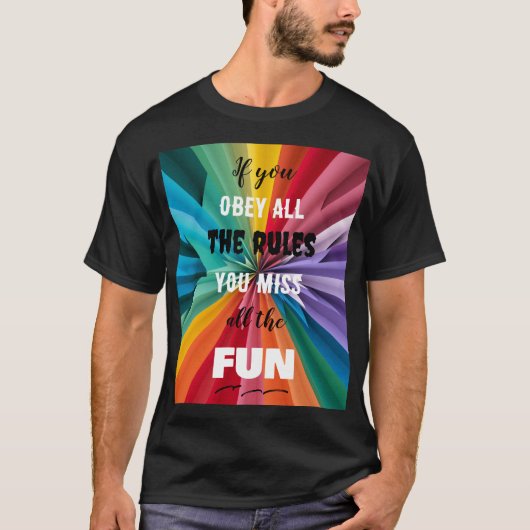 Fun Color zwart T-shirt (Voorkant)
